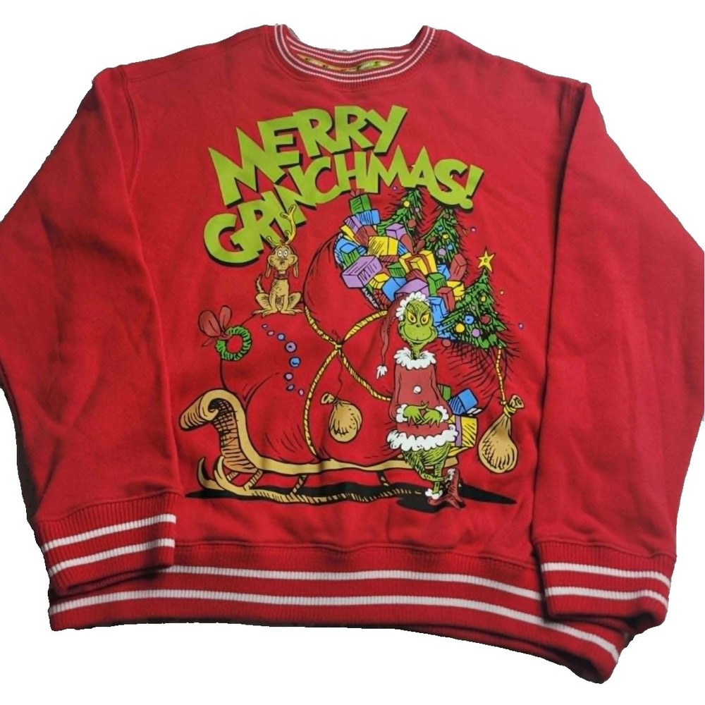 The Grinch Red Sweatshirt Women's Medium Christmas Holiday Movie